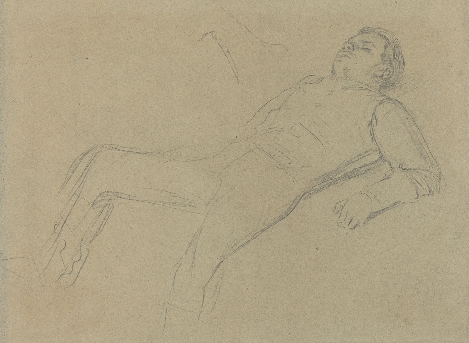 Fallen Jockey (study for ‘Scene from the Steeplechase – The Fallen Jockey’) II av Edgar Degas