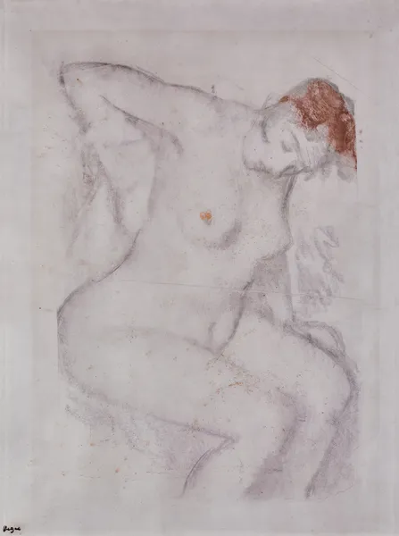 Femme s’essuyant av Edgar Degas