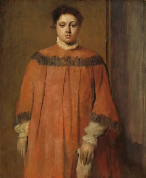 Girl in Red av Edgar Degas