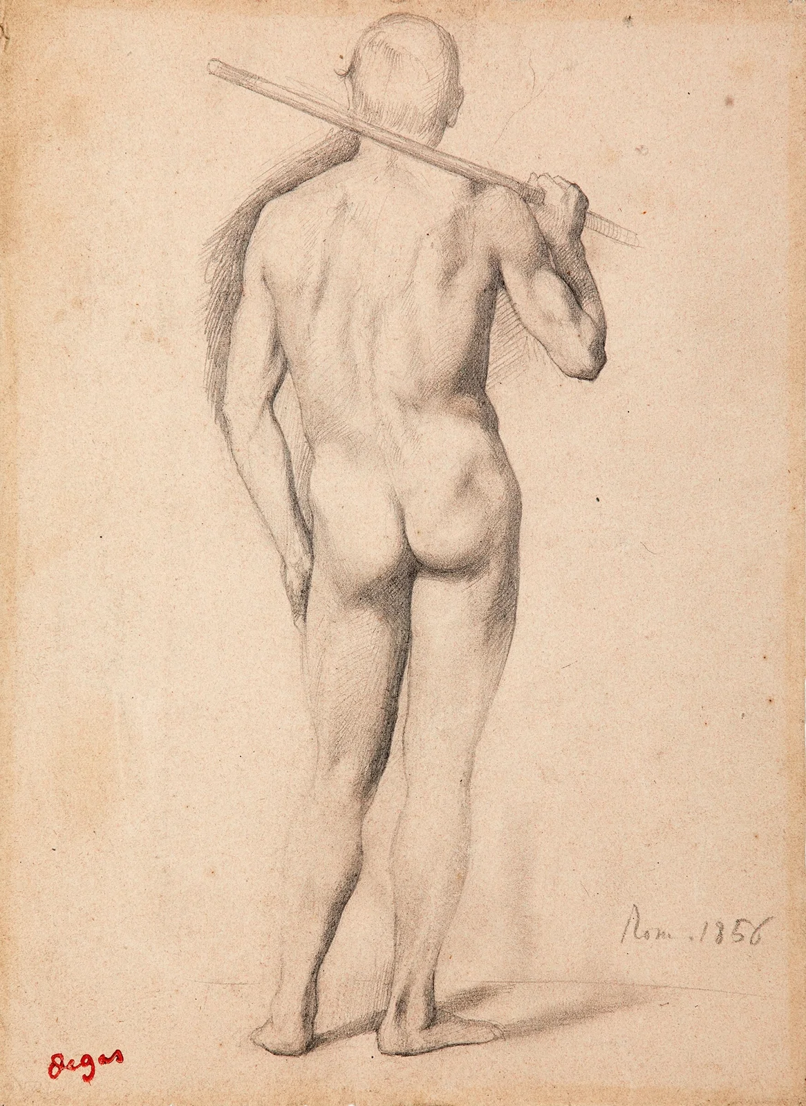 Homme vu de dos (étude) av Edgar Degas