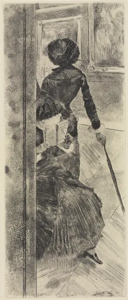 In der Gemäldegalerie des Louvre av Edgar Degas