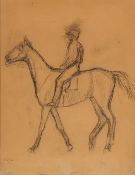 Jockey à cheval av Edgar Degas