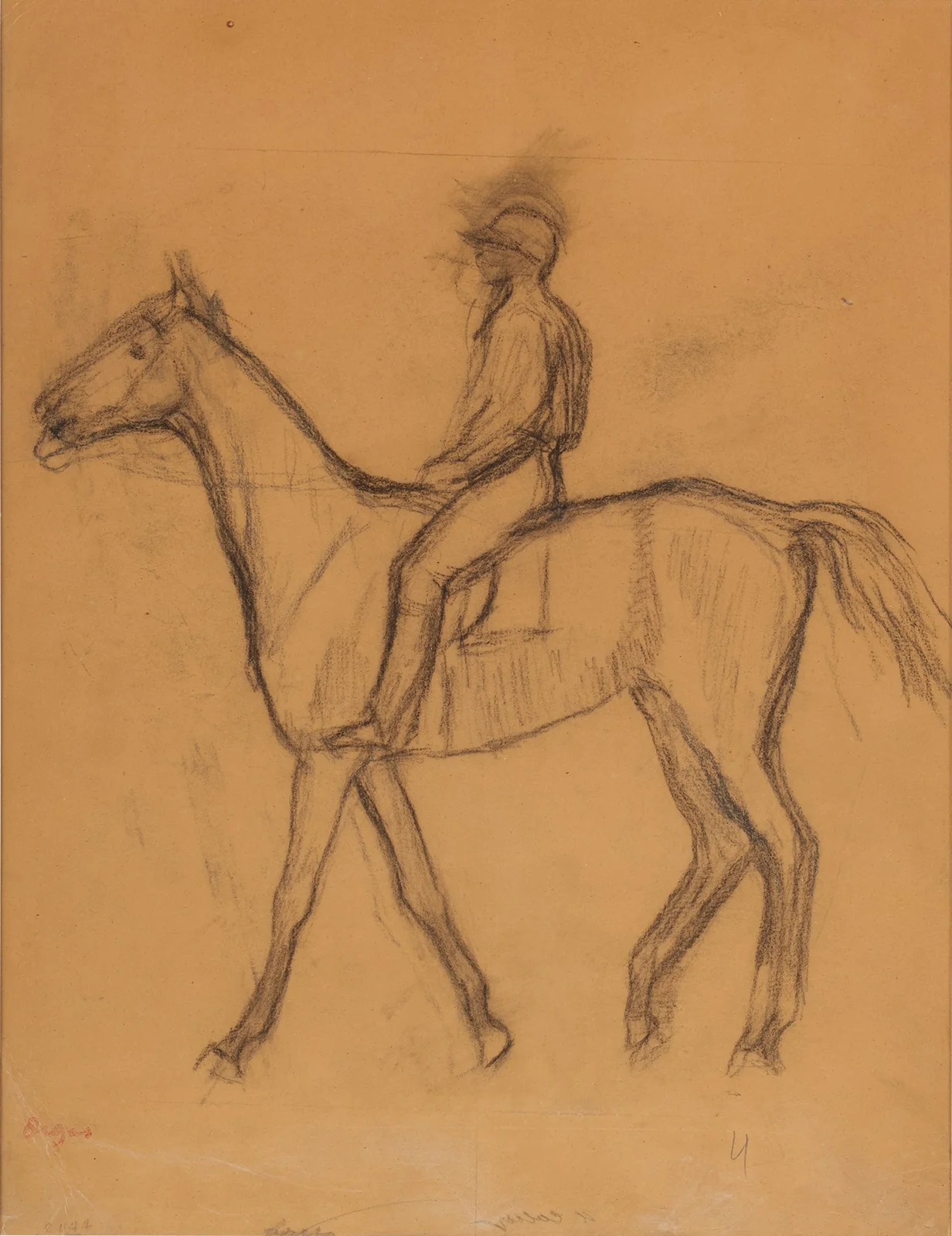 Jockey à cheval av Edgar Degas