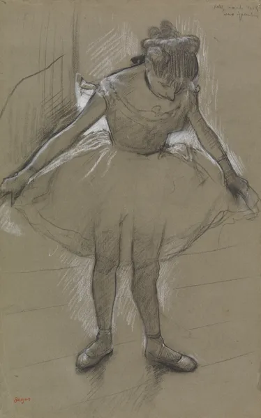 Junge Tänzerin im Gegenlicht av Edgar Degas