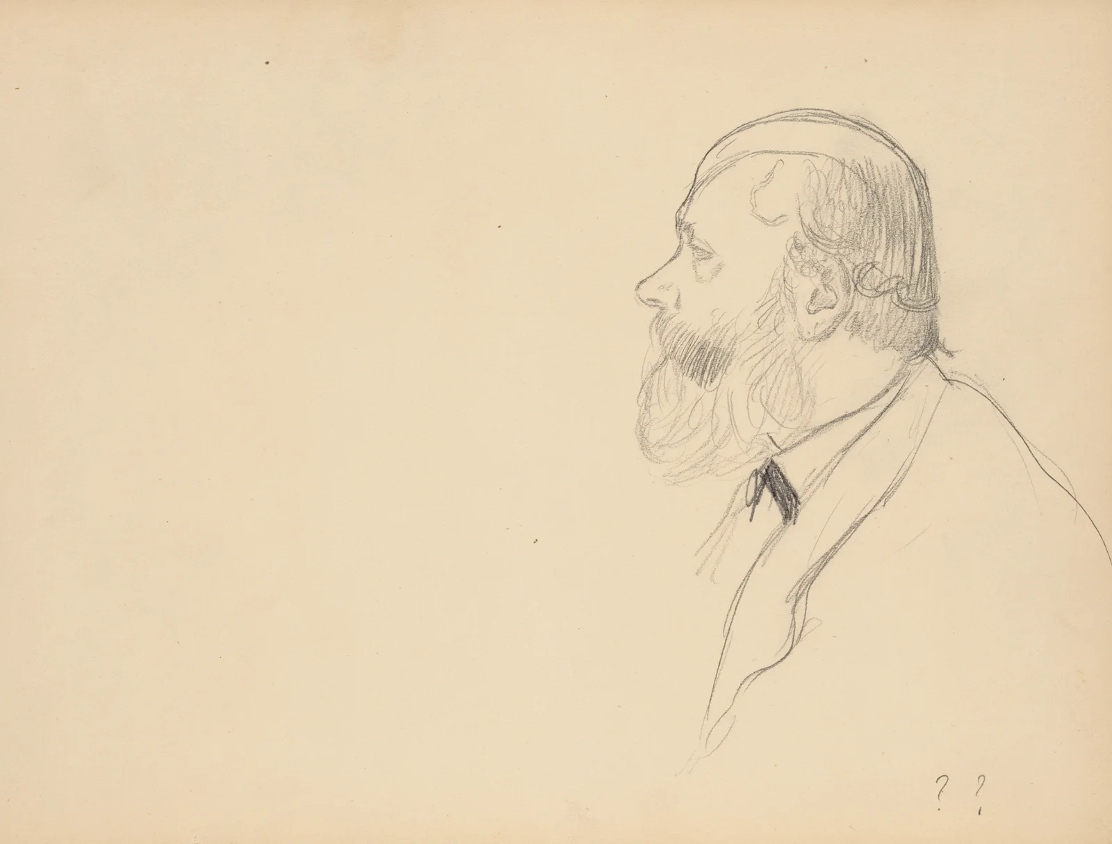 Man in Profile av Edgar Degas