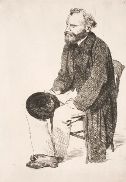 Manet seated. Turned to the left av Edgar Degas