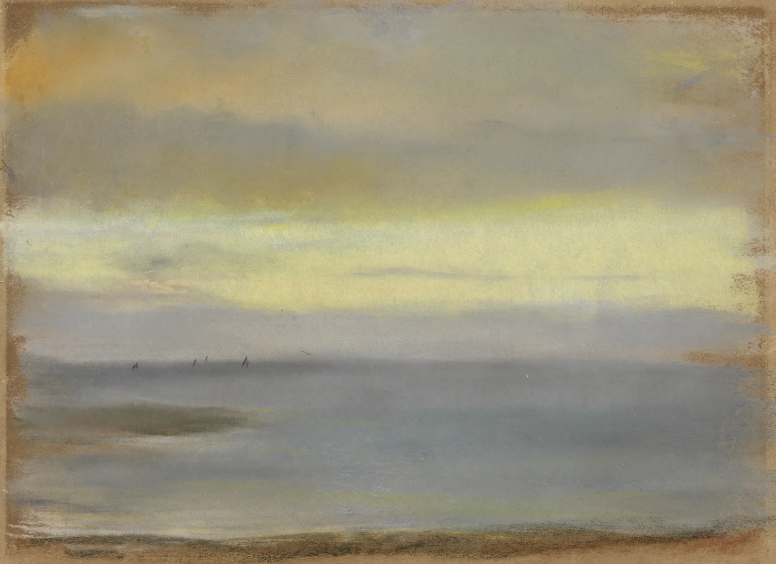 Marine, Soleil Couchant av Edgar Degas
