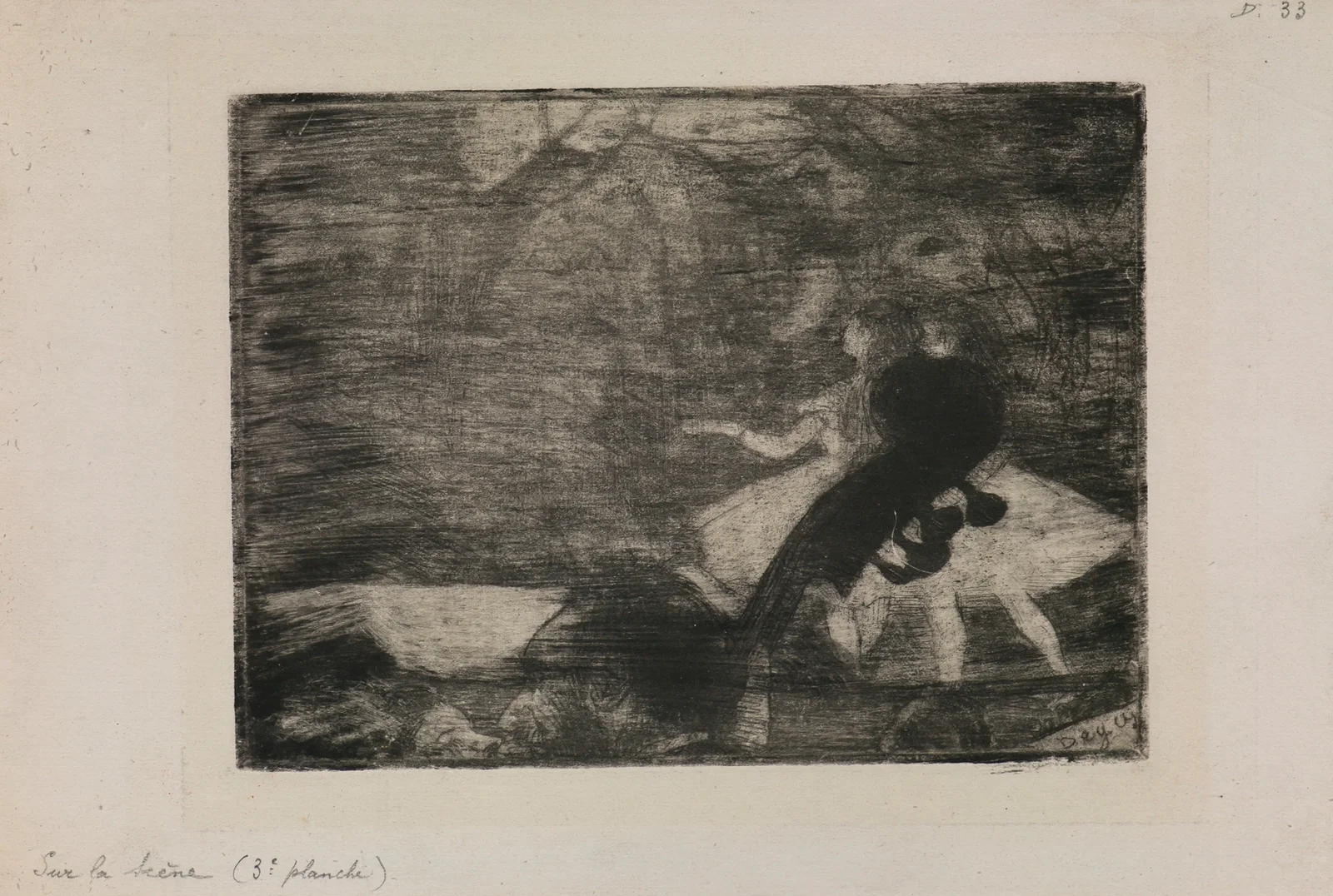 On Stage I av Edgar Degas