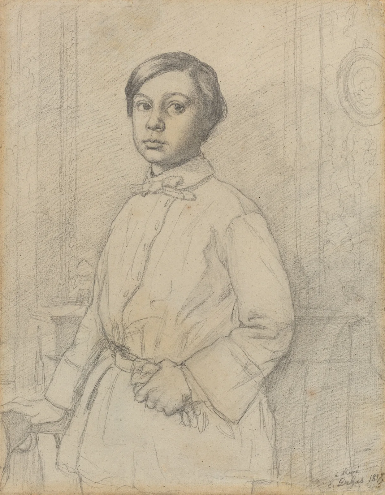 René de Gas (recto), 1855 – nr 2 av Edgar Degas