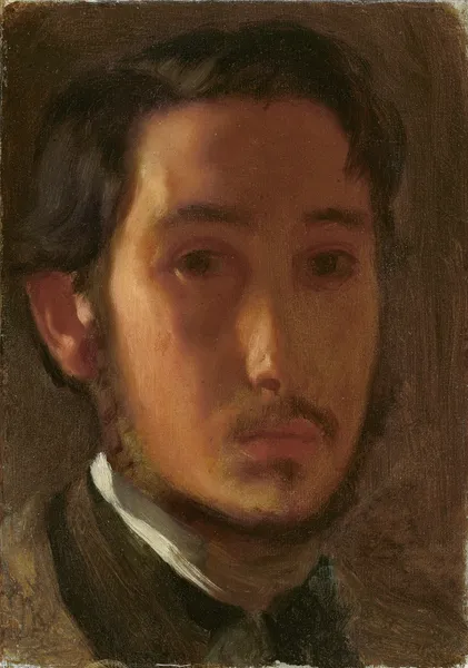 Self-Portrait with White Collar av Edgar Degas