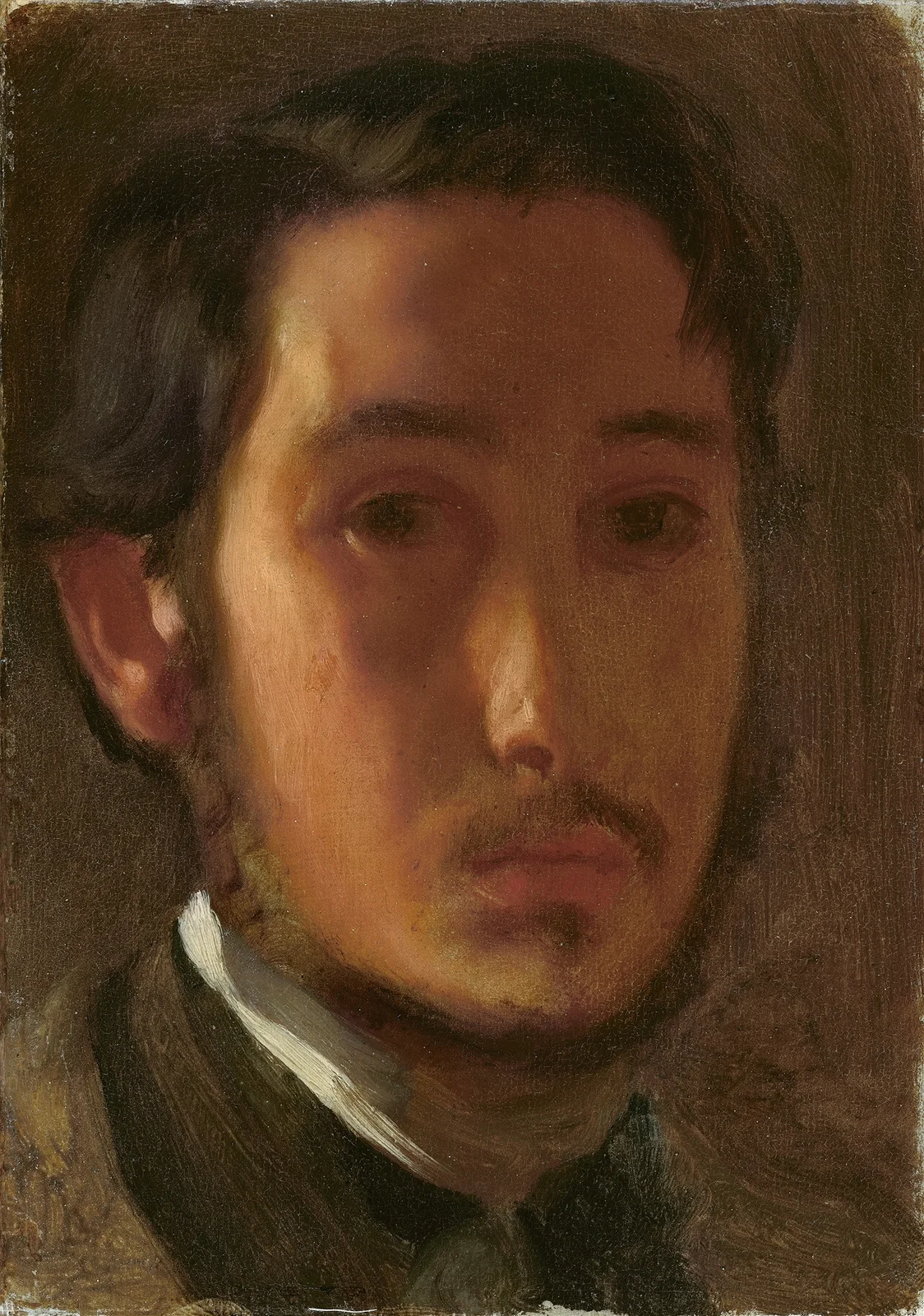 Self-Portrait with White Collar av Edgar Degas