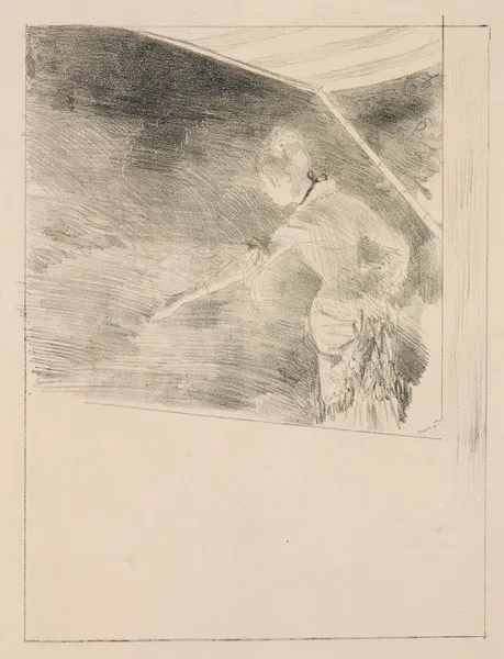 Singer at the Café-Concert av Edgar Degas