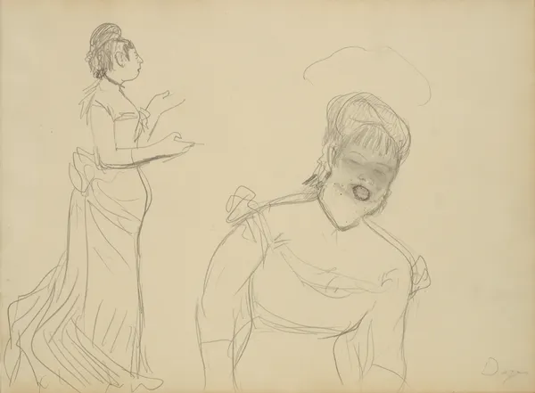 Sketches of a Café Singer, 1877 – nr 1 av Edgar Degas