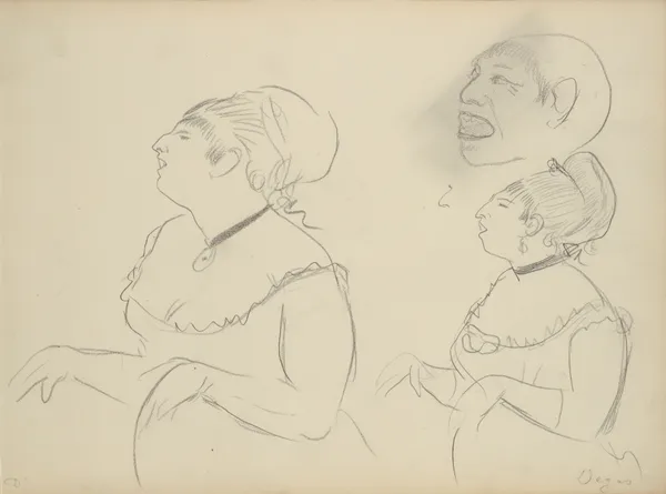 Sketches of Café Singers, 1877 – nr 1 av Edgar Degas