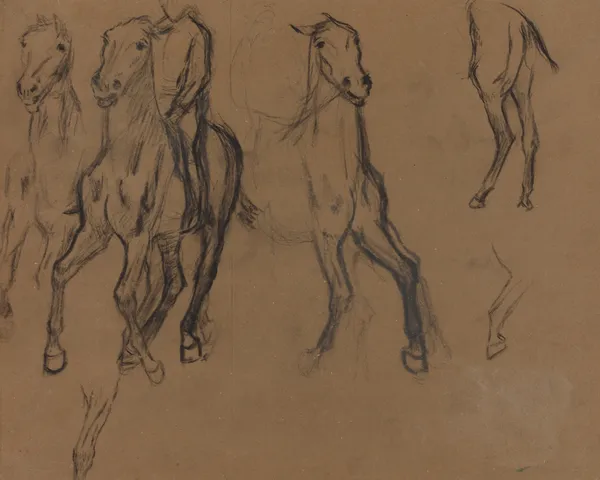 Study of Horses av Edgar Degas