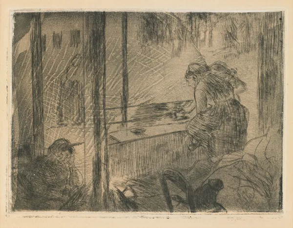 The Laundresses, 1880 av Edgar Degas