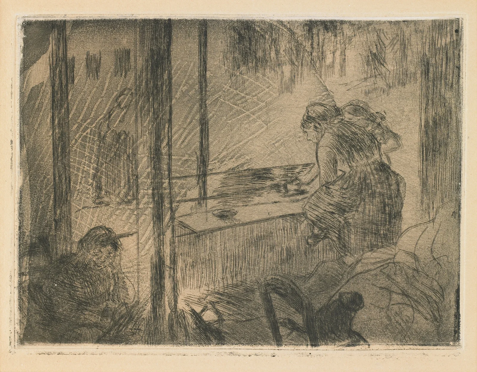 The Laundresses, 1880 av Edgar Degas