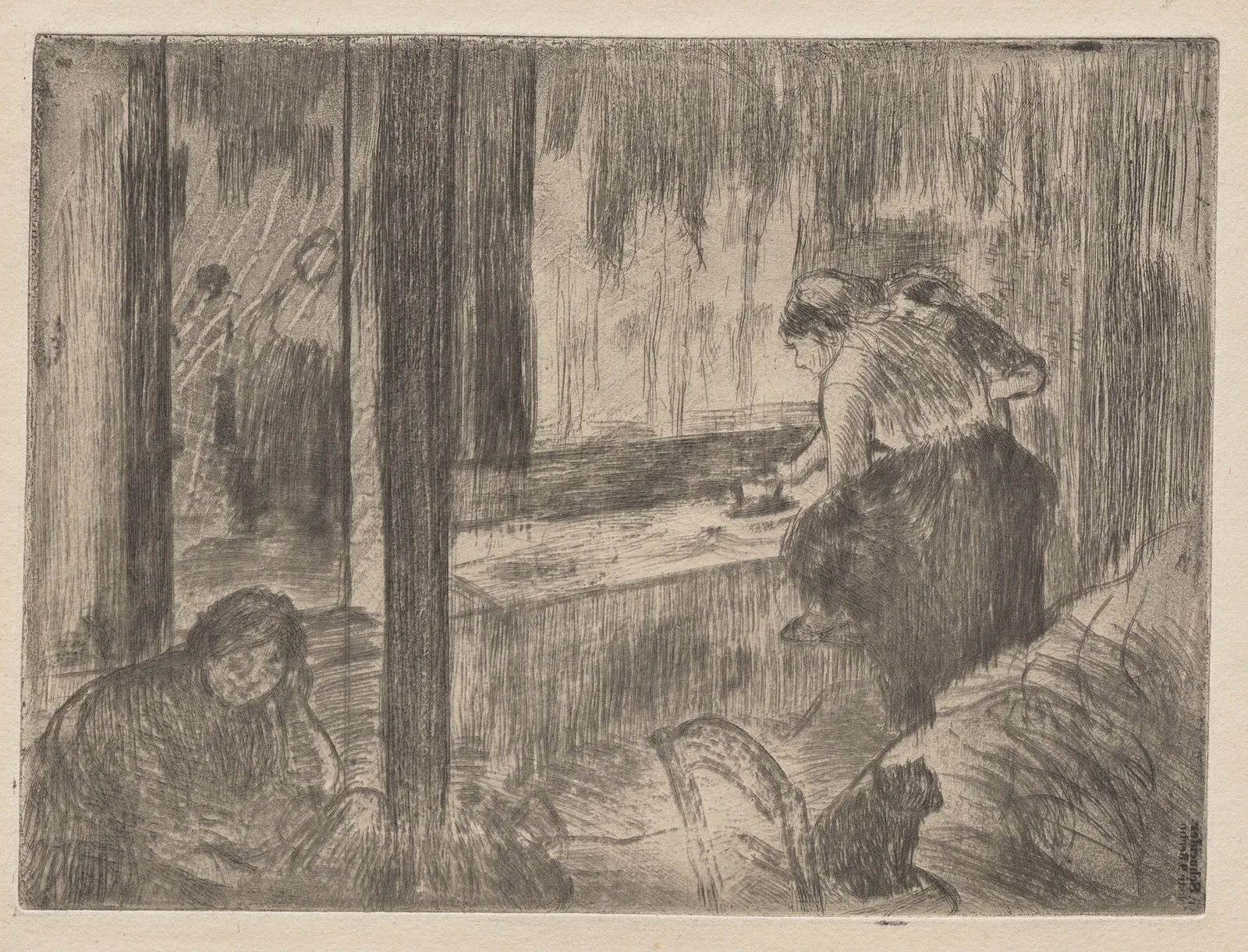 The Laundresses av Edgar Degas