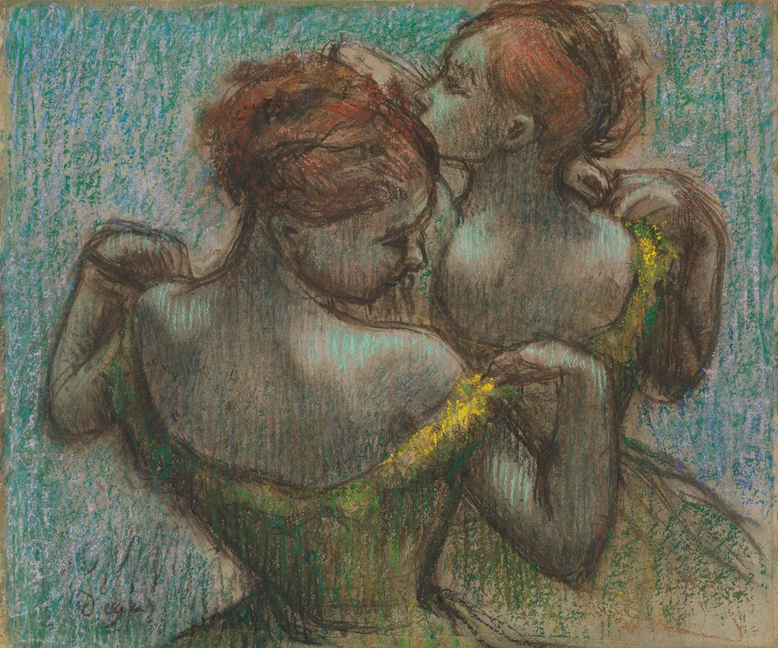 Two Dancers, Half-length av Edgar Degas