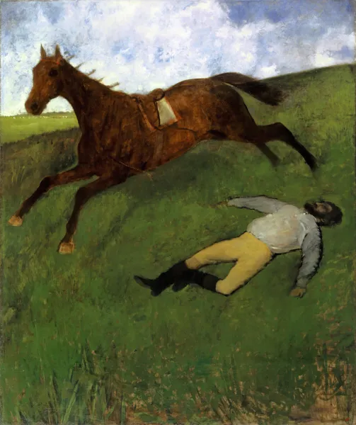 Verletzter Jockey Injured Jockey av Edgar Degas