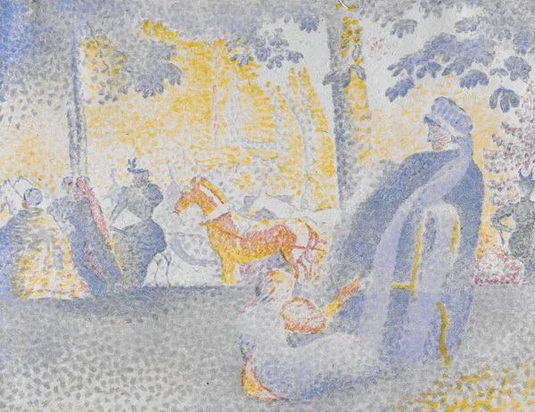 Aux Champs-Élysées (On the Champs-Élysées) av Henri-Edmond Cross