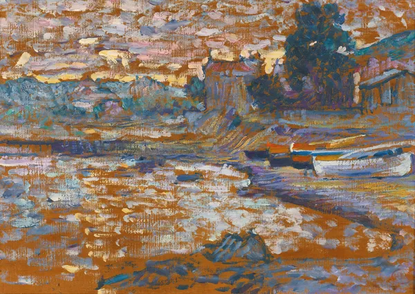 Bateaux Échoués Au Lavandou av Henri-Edmond Cross