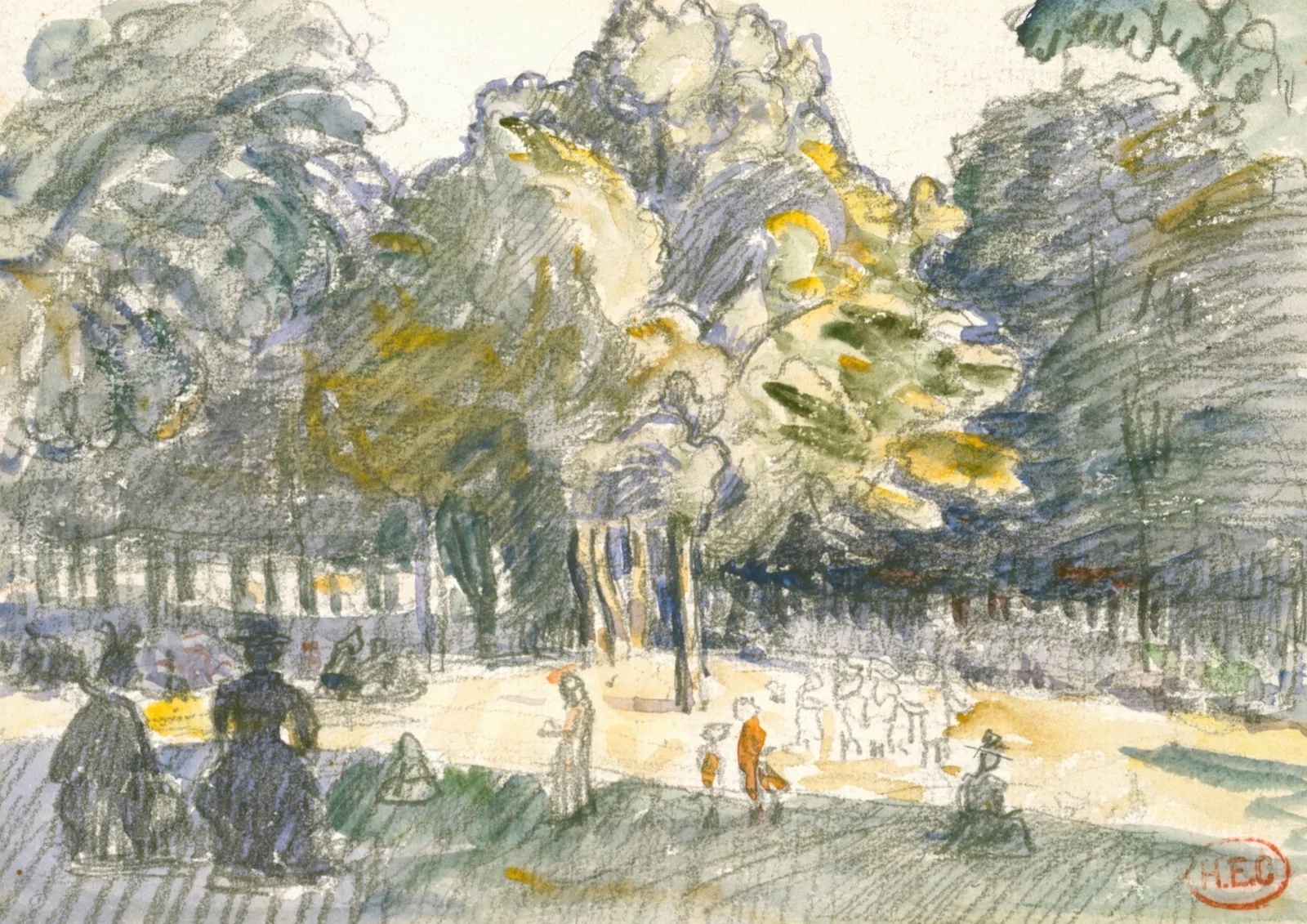 Study for ‘Le Ranelagh’ av Henri-Edmond Cross