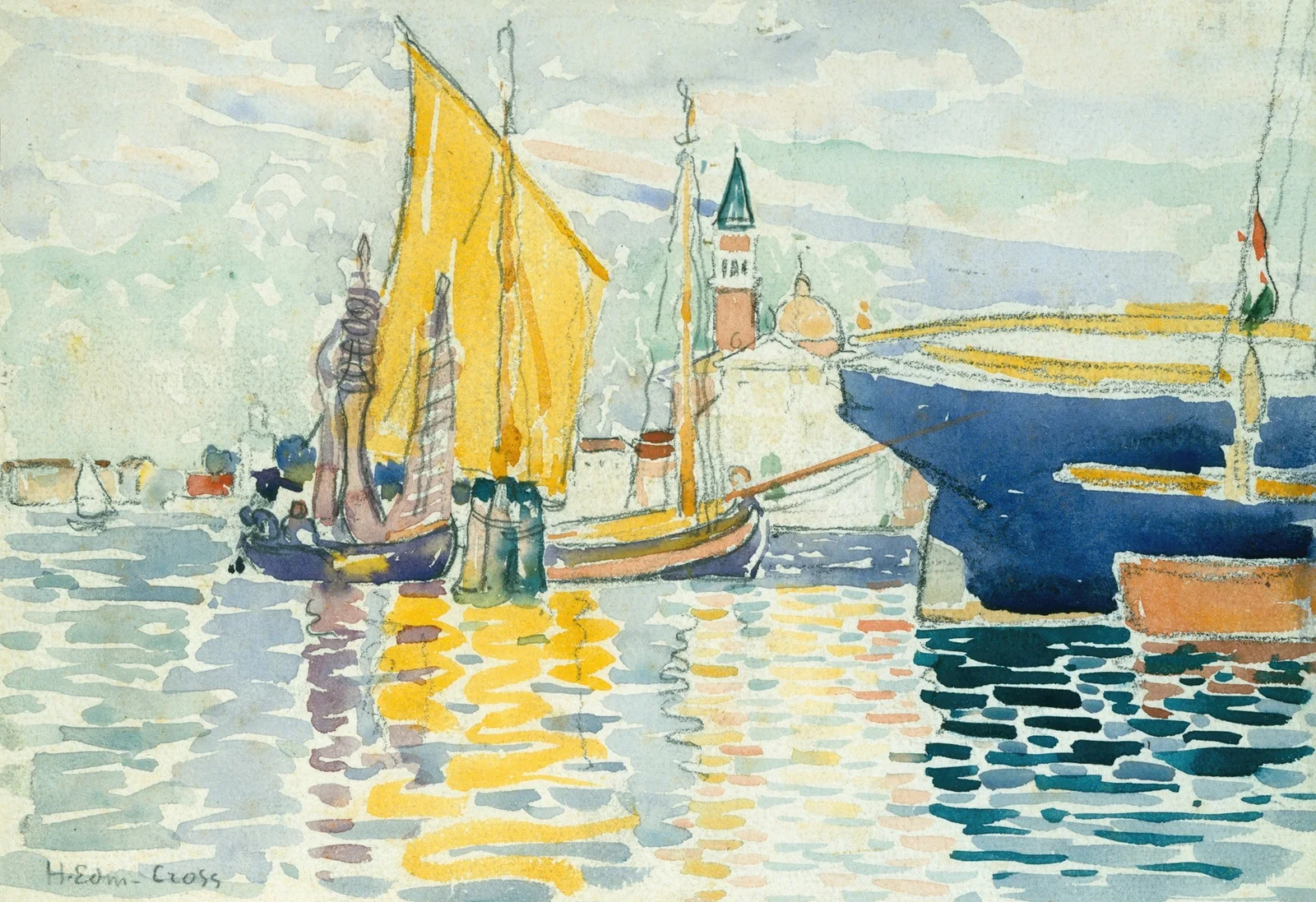 Venice-The Giudecca av Henri-Edmond Cross