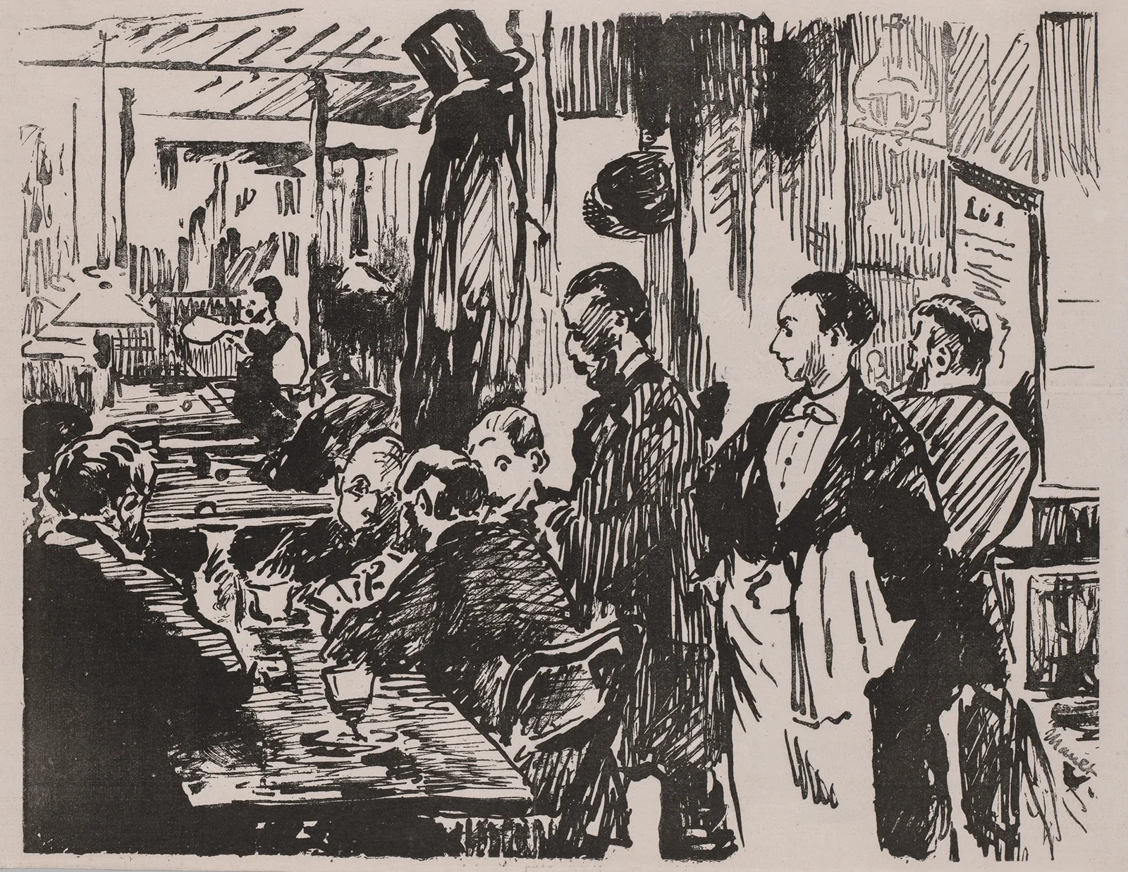 At the Café, 1874 av Édouard Manet