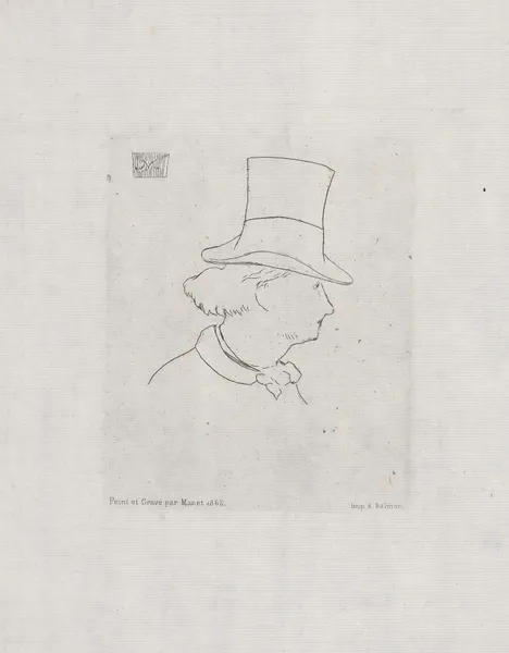 Baudelaire with hat av Édouard Manet