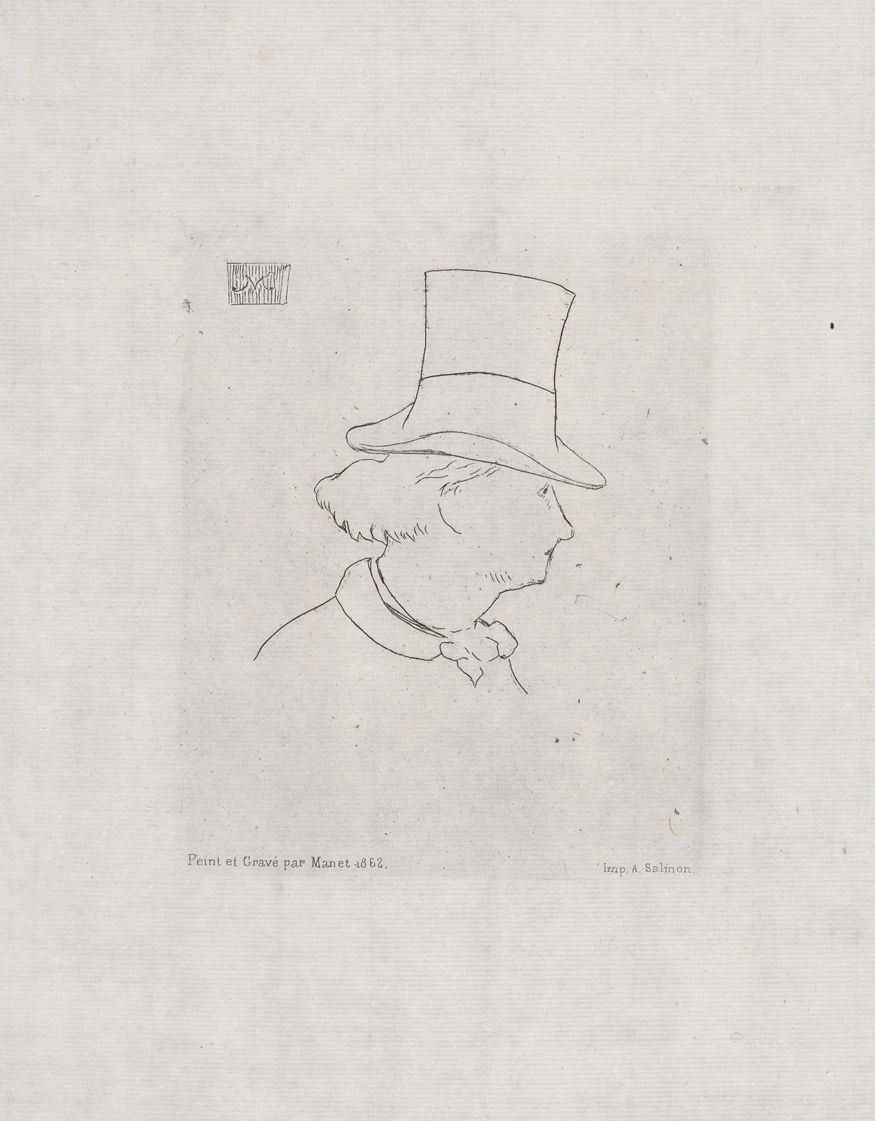 Baudelaire with hat av Édouard Manet