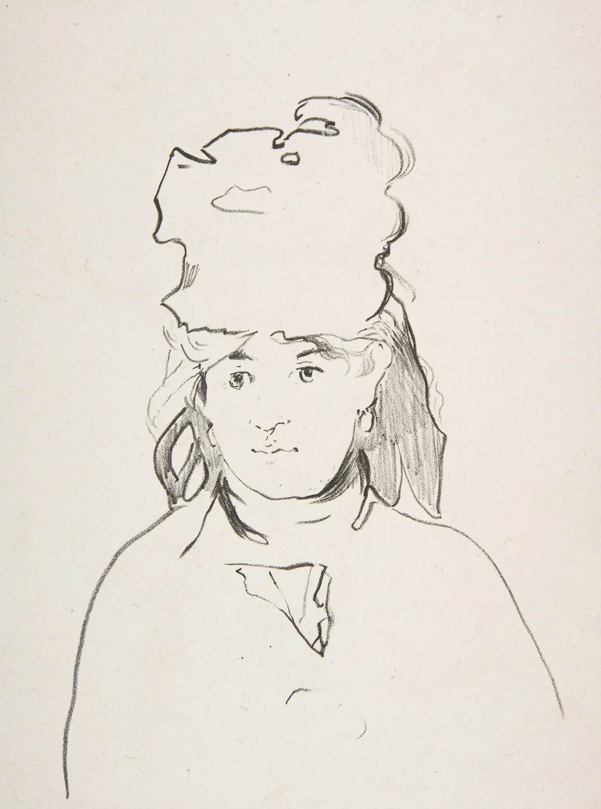 Berthe Morisot (in silhouette), 1872 – nr 2 av Édouard Manet