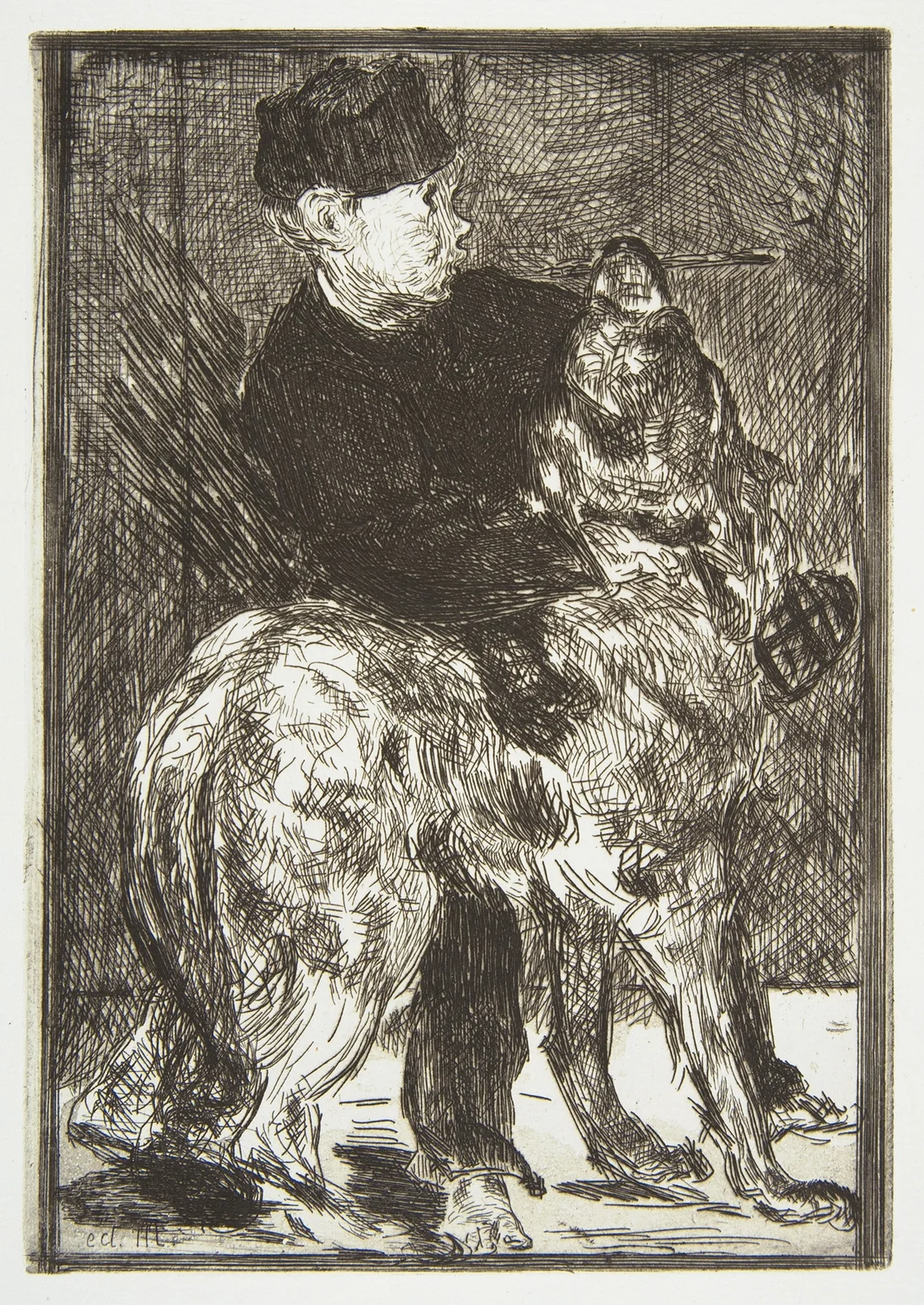 Boy and Dog av Édouard Manet