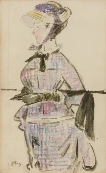 Femme en Costume de Voyage av Édouard Manet