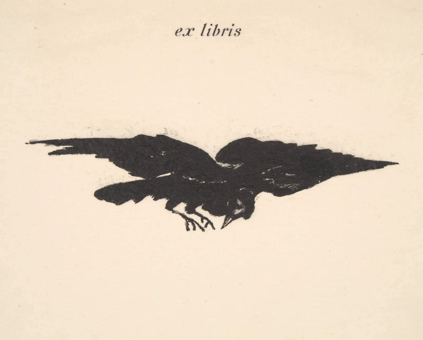 Flying Raven (ex libris) av Édouard Manet
