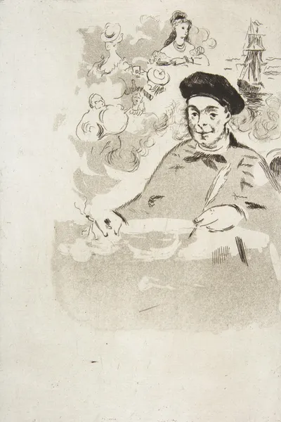 Frontispiece for an edition of ‘Les Ballades’ by Théodore de Banville av Édouard Manet