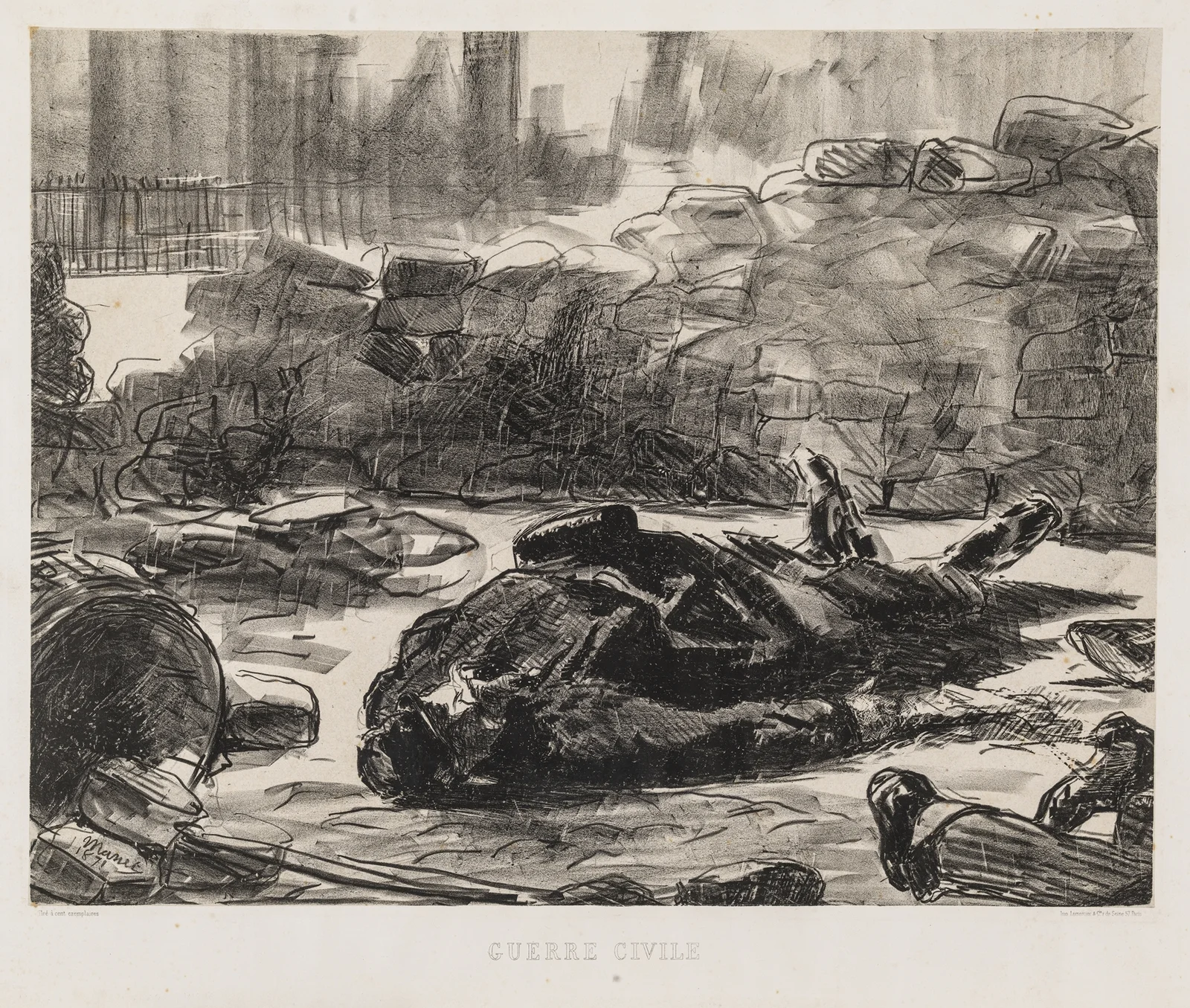 Guerre civile av Édouard Manet