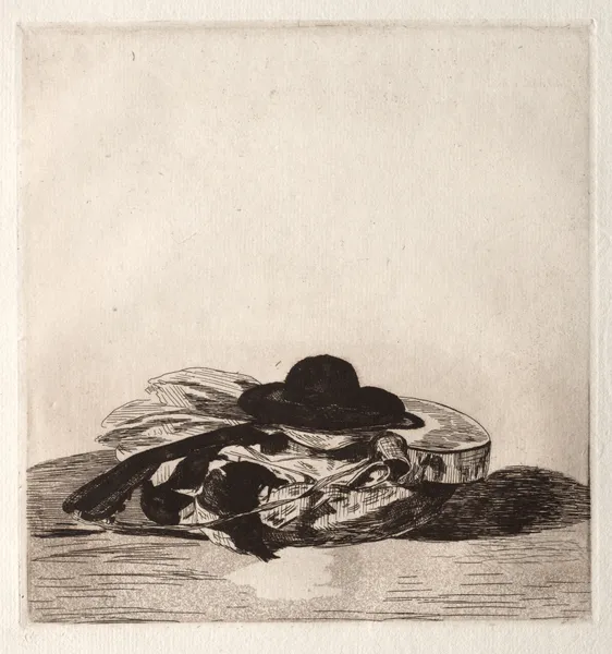 Hat and Guitar av Édouard Manet