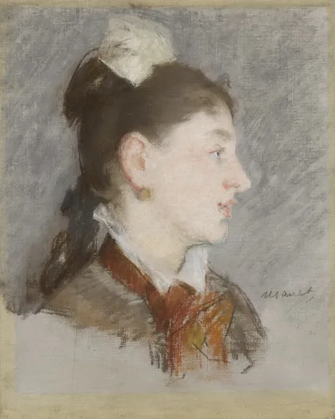 Jeune fille au col cassé, de profil av Édouard Manet