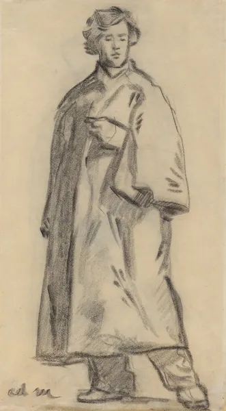 Man Wearing a Cloak (recto), 1852 – nr 2 av Édouard Manet