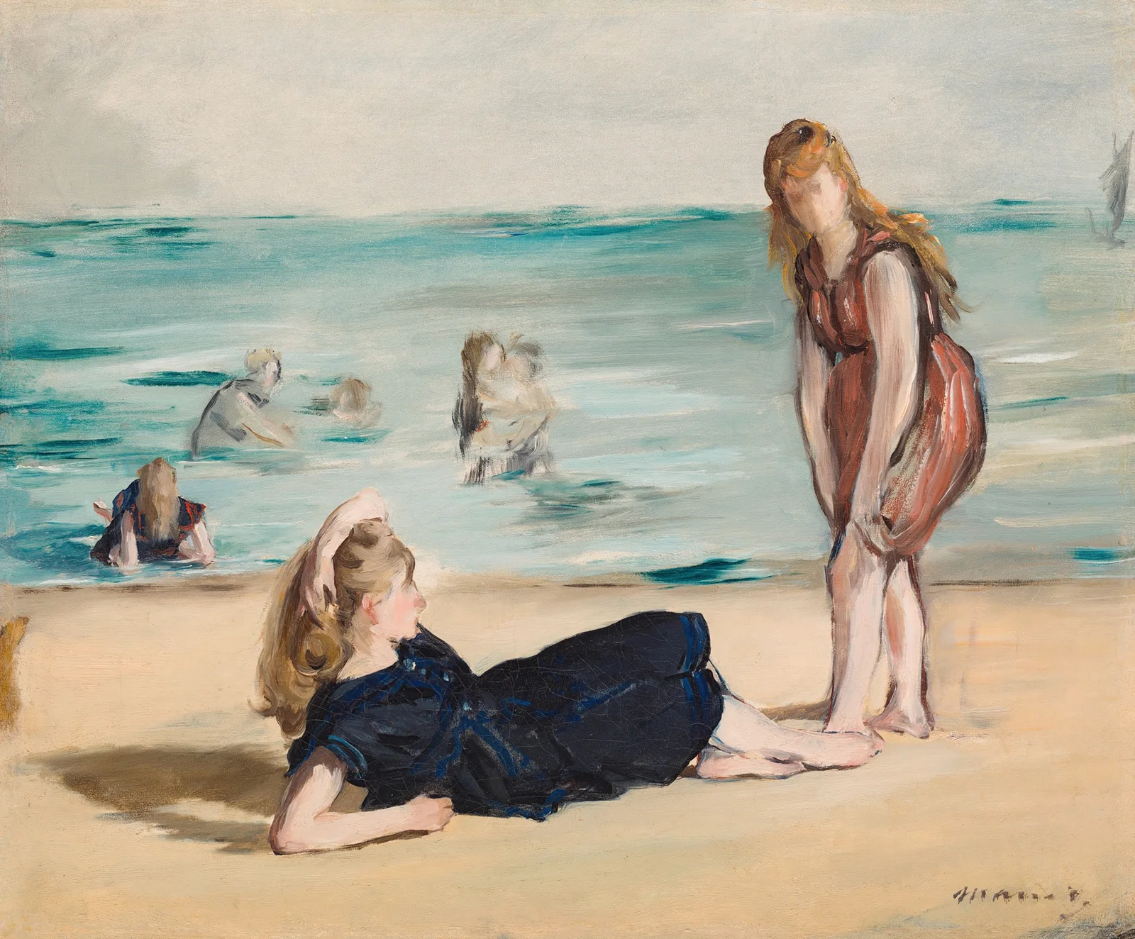 On the Beach av Édouard Manet