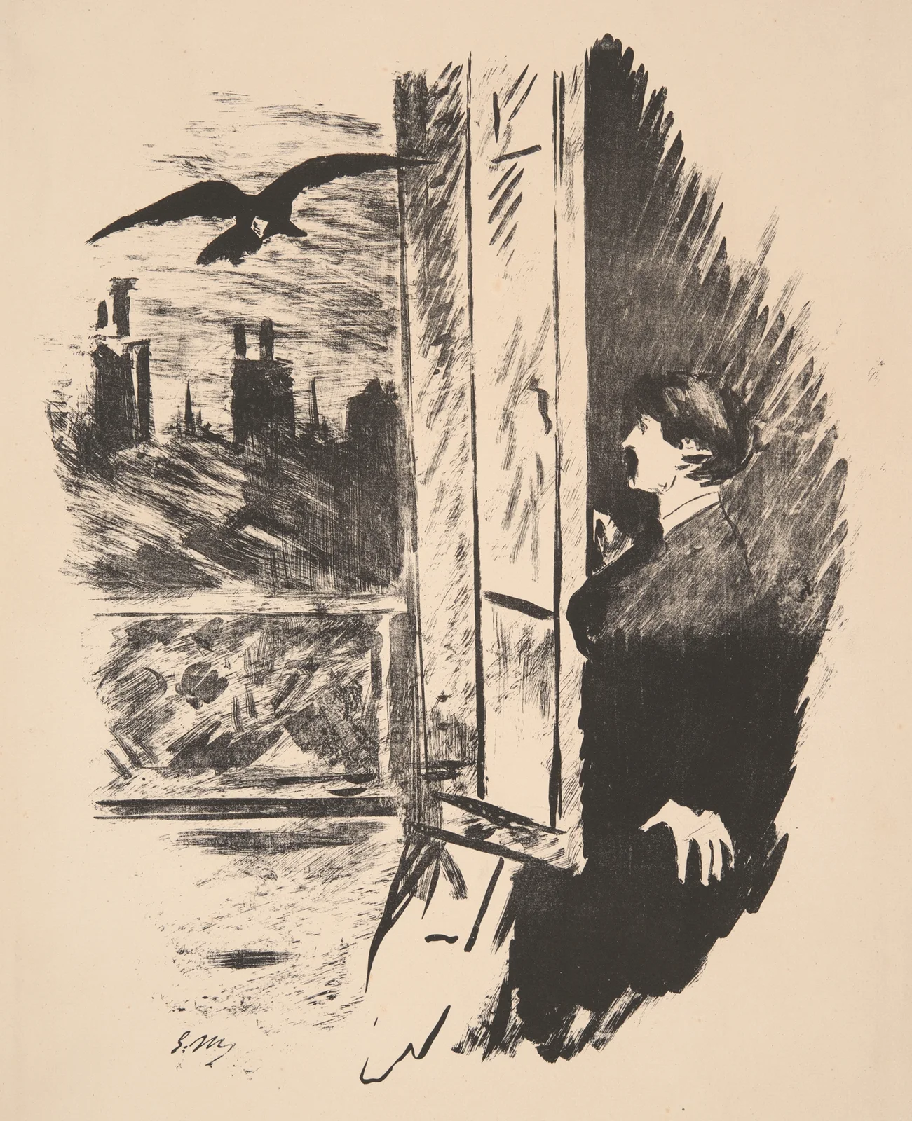 Open Here I Flung the Shutter av Édouard Manet