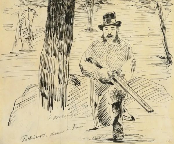 Pertuiset, Le Chasseur De Lions av Édouard Manet