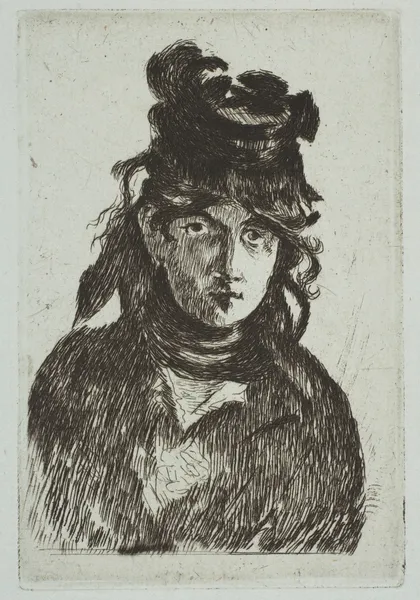 Portrait of Berthe Morisot av Édouard Manet