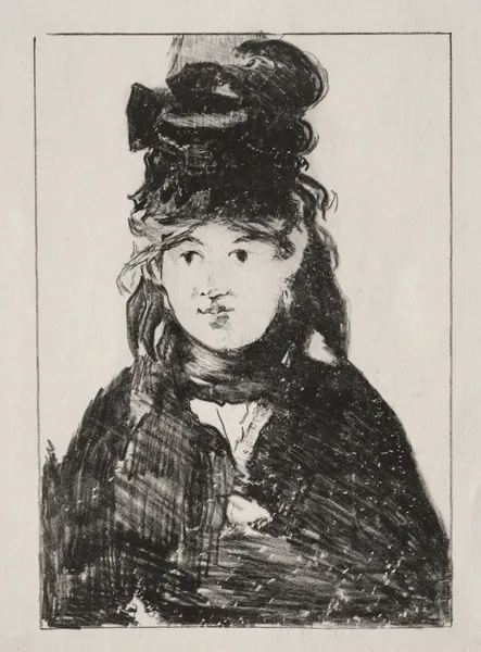 Portrait of Berthe Morisot, 1872 – nr 1 av Édouard Manet