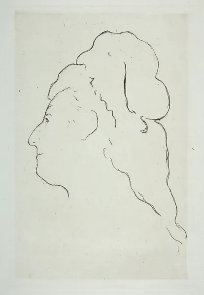 Profile of Eva Gonzales turned to the left av Édouard Manet