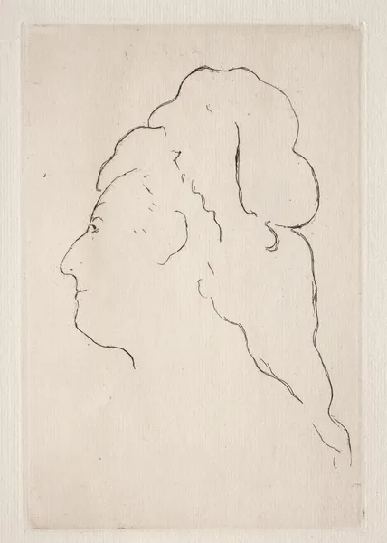 Profile of Eva Gonzalès turned to the left av Édouard Manet