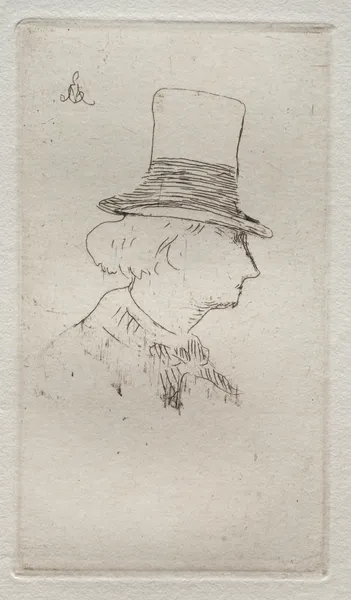Profile Portrait of Charles Baudelaire av Édouard Manet