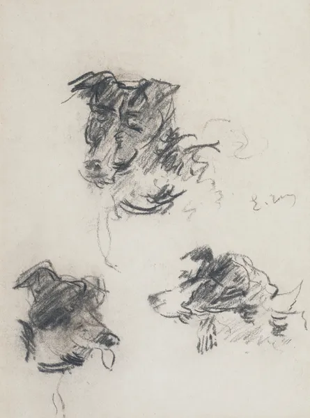 Têtes de chiens av Édouard Manet