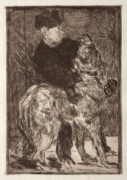 The Boy with a Dog av Édouard Manet